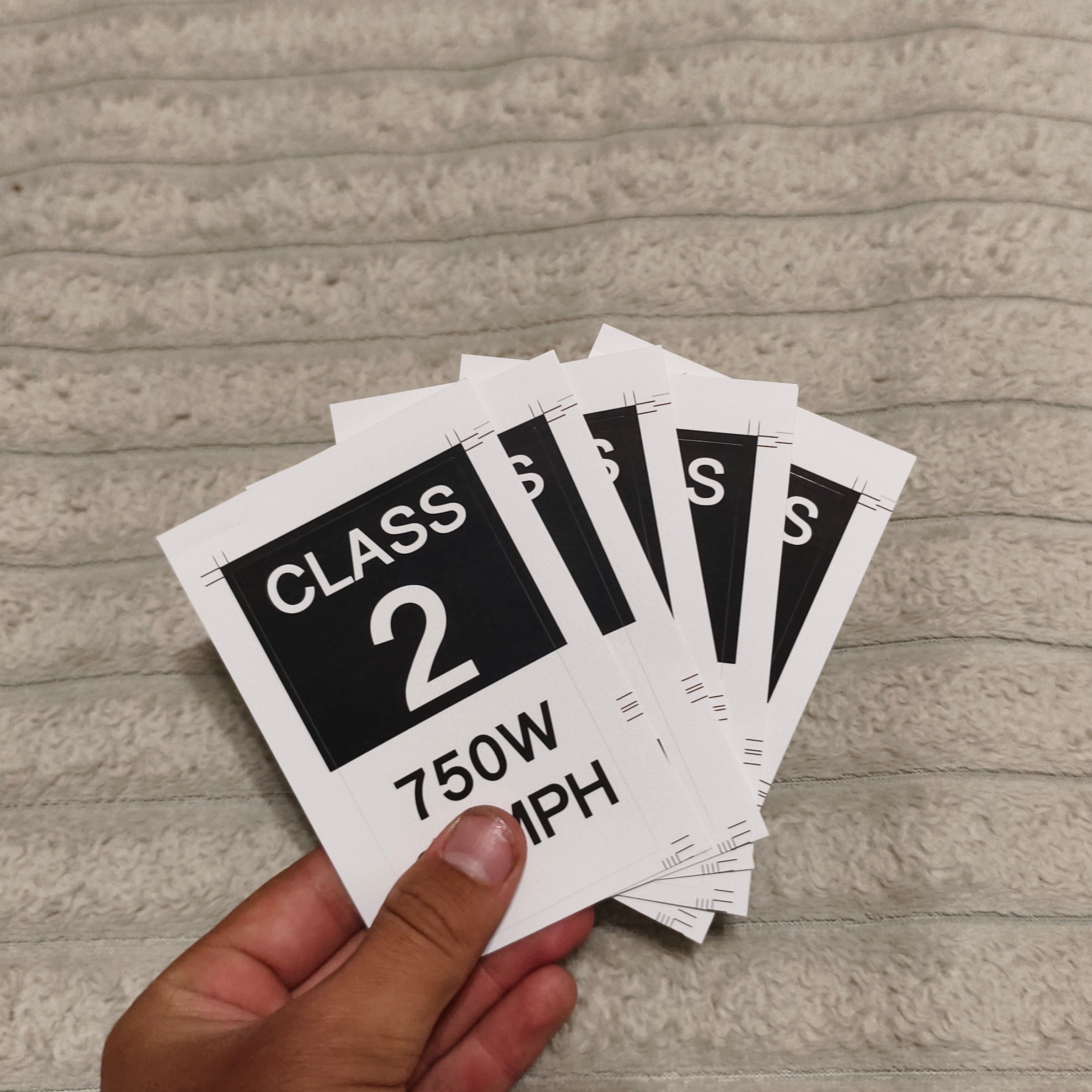 Class 2 stickers